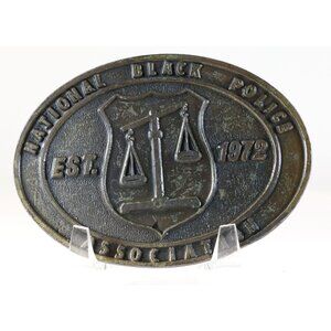 Belt Buckle National Black Police Association Vintage RARE 1970s